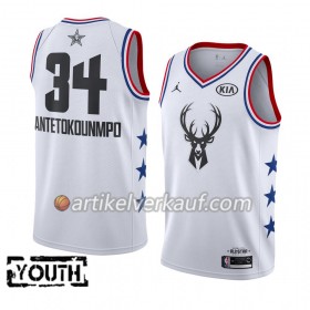 NBA Milwaukee Bucks Trikot Giannis Antetokounmpo 34 2019 All-Star Jordan Brand Weiß Swingman - Kinder